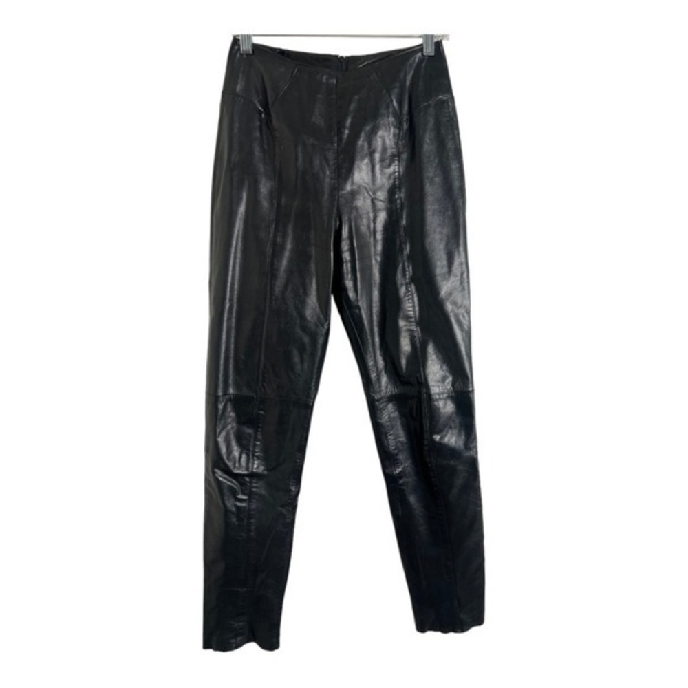 Verducci Black Vintage 80s Genuine Leather Pant Size 8